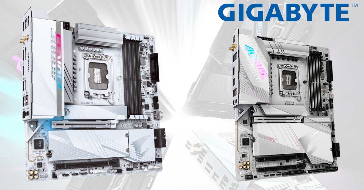 GIGABYTE Unveils Two Stylish White Motherboards, Supporting Intel® Next-Gen Processors