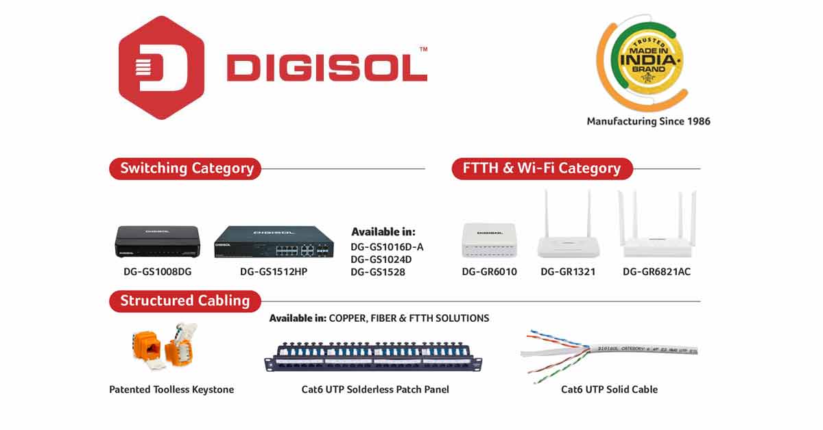 DIGISOL expands its Switching Portfolio, launches Unmanaged PoE Switches with 6KV lightning protection