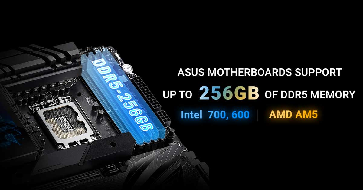 ASUS Intel 700, 600 Series and AMD AM5 Motherboards